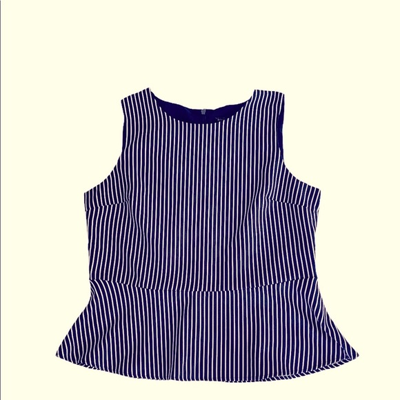 Banana Republic peplum pin striped top - Picture 2 of 4